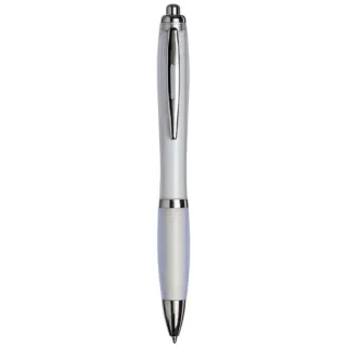 Curvy Ballpoint Pen With Frosted Barrel And Grip