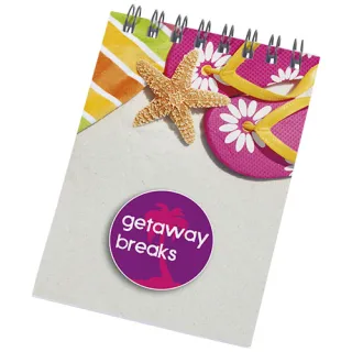 Desk-mate® Kierremuistikirja, A7 Valkoinen / Musta