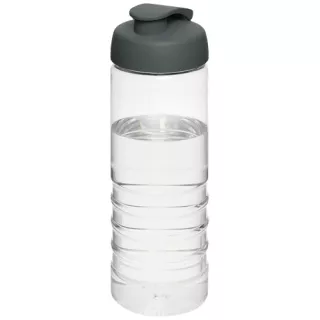 H2o Active® Treble 750 Ml -urheilujuomapullo Läppäkannella Läpinäkyvä / Harmaa