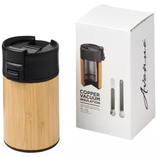 Tiivis Kuparinen Arca-tyhjiöpullo, 200 Ml, Bambua Musta