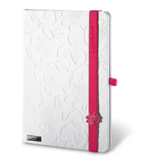 Lanybook Innocent Passion White. Muistikirja Pinkki