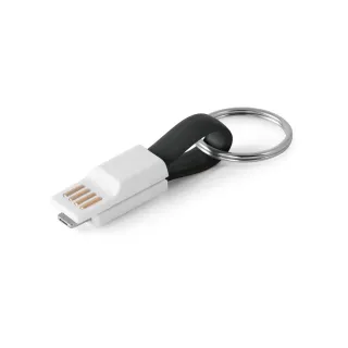 Riemann. Usb-kaapeli 2 In 1 -liittimellä Abs- Ja Pvc-materiaalista Musta