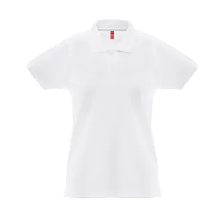 Thc Monaco Women Wh. Naisten Lyhythihainen Poolopaita Karstapuuvillaa Valkoinen