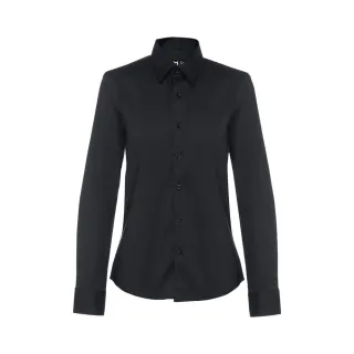 Thc Paris Women. Pitkähihainen Popliinipaita Naisille Musta