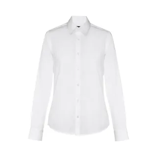 Thc Paris Women Wh. Pitkähihainen Popliinipaita Naisille. Valkoinen Väri Valkoinen