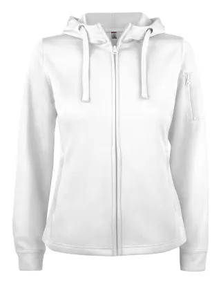 Clique Basic Active Hoody Full Zip Ladies Valkoinen