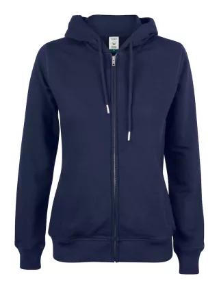 Clique Premium Oc Hoody Full Zip Ladies Tumman Sininen