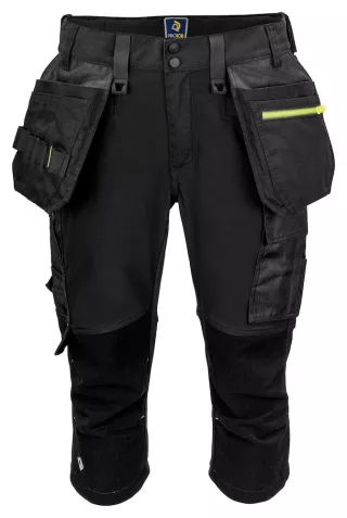 Projob 5557 Stretch Caprihousut
 Musta