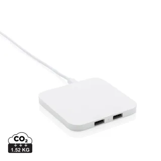 10 W Langaton Laturi Usb-porteilla Valkoinen