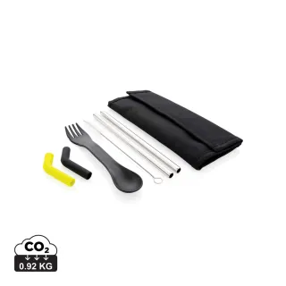 Tierra Kaksiosainen Pilli- Ja Aterinpidike Musta