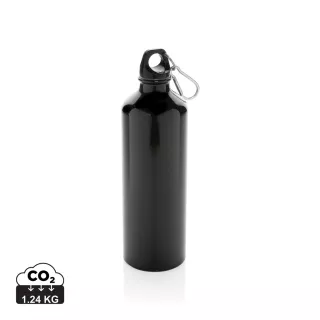 Xl Alumiininen Vesipullo Klipillä Musta, Musta