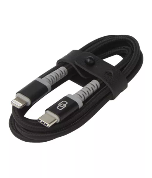 Adapt Mfi Usb-c Ja Lightning -liitäntäjohto Musta