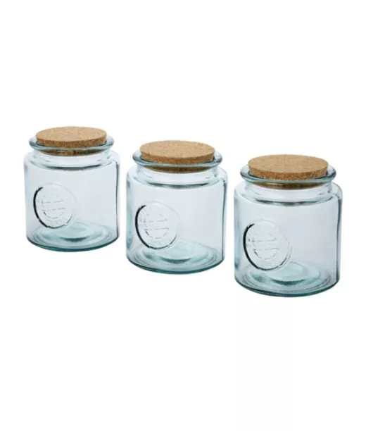 Aire 3-osainen 800 Ml:n Säilytyssetti Kierrätyslasista Kirkas Läpinäkyvä