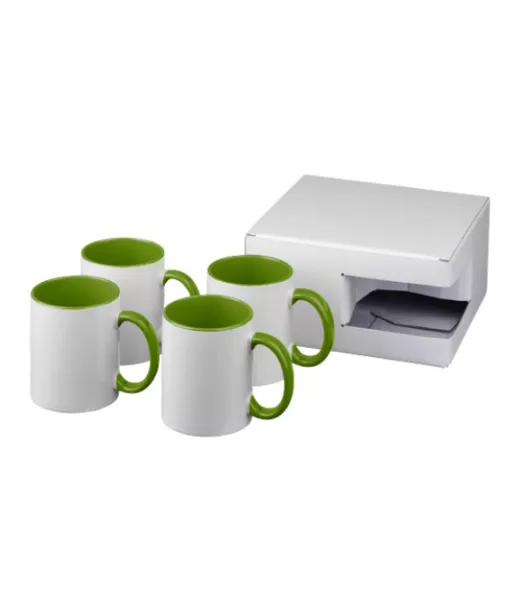 Ceramic-sublimaatiomuki, 4 Kappaleen Lahjapakkaus Vihreä