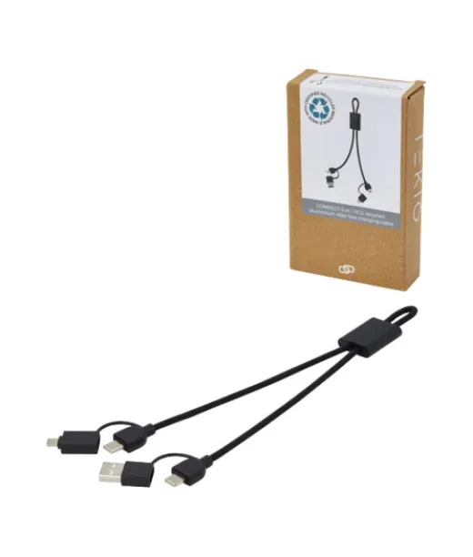 Connect 6-in-1 45 W:n Pikalatauskaapeli Rcs-kierrätetystä Alumiinista