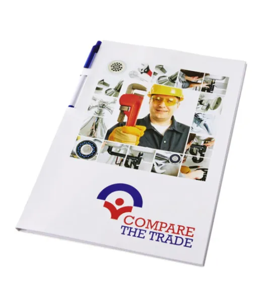 Essential-konferenssipakkaus, Jossa A4-koon Muistikirja Ja Kynä Valkoinen / Sininen