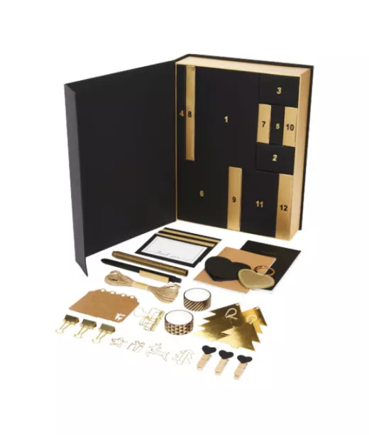 Felice 12 Lahjapäivän Paperitarvikepakkaus Musta