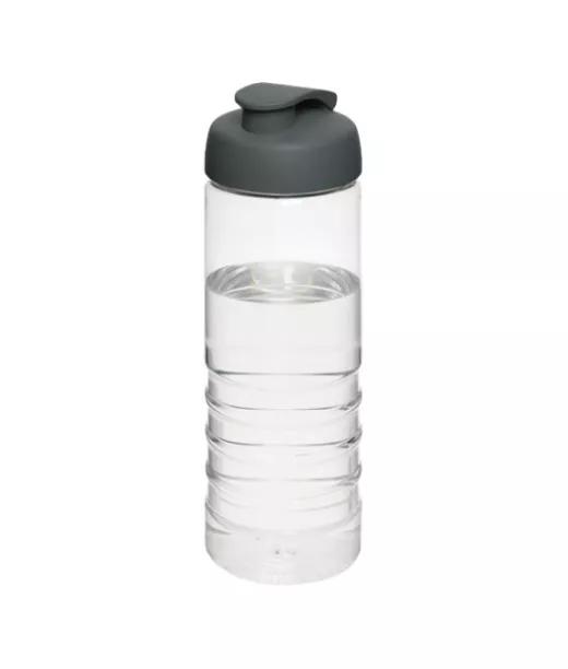 H2o Active® Treble 750 Ml -urheilujuomapullo Läppäkannella Läpinäkyvä / Harmaa