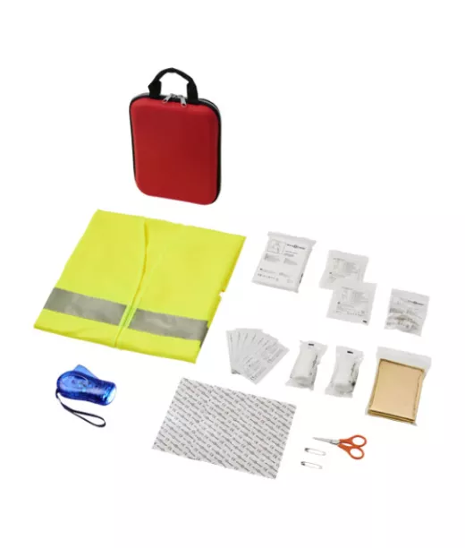 Handies-ensiapusetti, 46 Tuotetta Sekä Turvaliivi Punainen