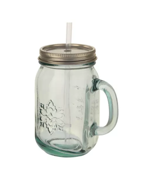 Juggo Kierrätyslasimuki Pillillä Kirkas Läpinäkyvä