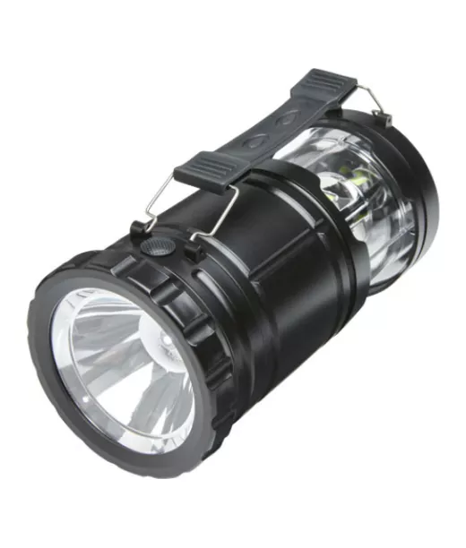 Les Esiin Vedettävä Lyhty Ja Taskulamppu Cob-valolla Musta