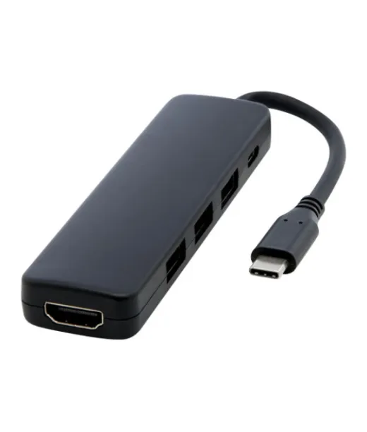 Loop Rcs -kierrätetystä Muovista Valmistettu Multimediasovitin Usb 2.0–3.0 Hdmi -liitännällä