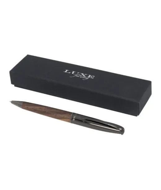 Loure Puukoteloinen Kuulakärkikynä Musta / Tummanruskea