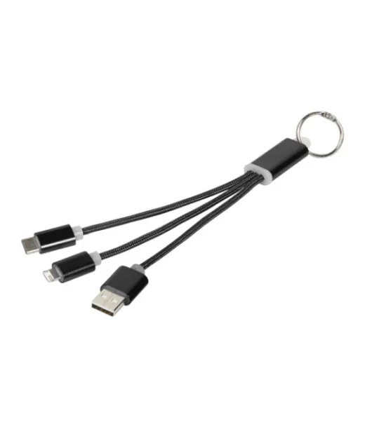 Metal 3-in-1 -latauskaapeli Avainketjulla