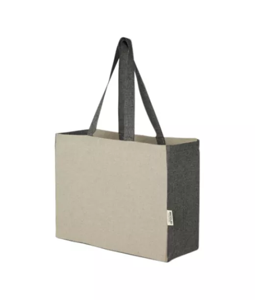 Pheebs Kangaskassi Pohjalevikkeellä 190 G/m² Kierrätyspuuvillaa, Kontrastiväriset Sivut 18 Litraa Meleerattu Natural