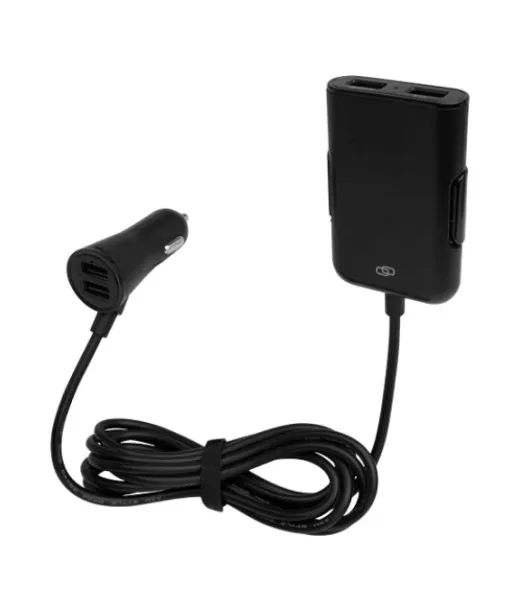 Pilot Kaksoisautolaturi Qc 3.0 Takaistuimelle Pidennetyllä Kaksoislaturilla