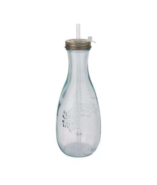 Polpa Kierrätyslasipullo Pillillä Kirkas Läpinäkyvä