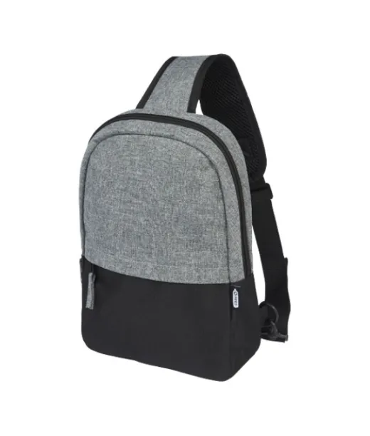 Reclaim Grs-kierrätetty Kaksisävyinen Sling-laukku 3,5 L Musta / Meleerattu Harmaa