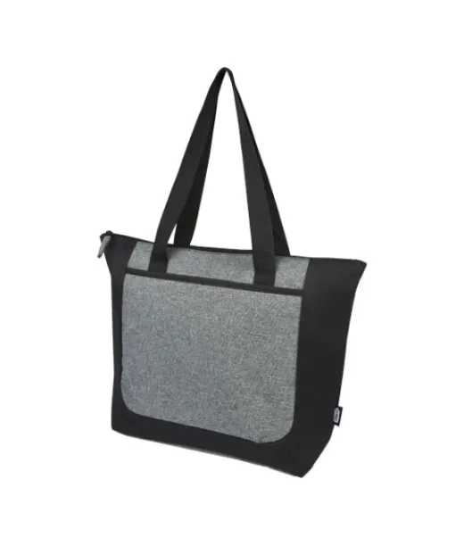 Reclaim Grs-kierrätetty Kaksivärinen Vetoketjullinen Kassi 15 L Musta / Meleerattu Harmaa