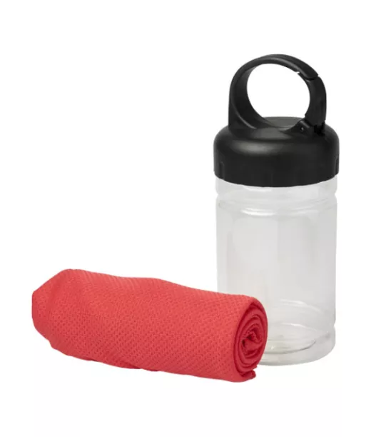 Remy-jäähdytyspyyhe Pet-kotelossa Punainen