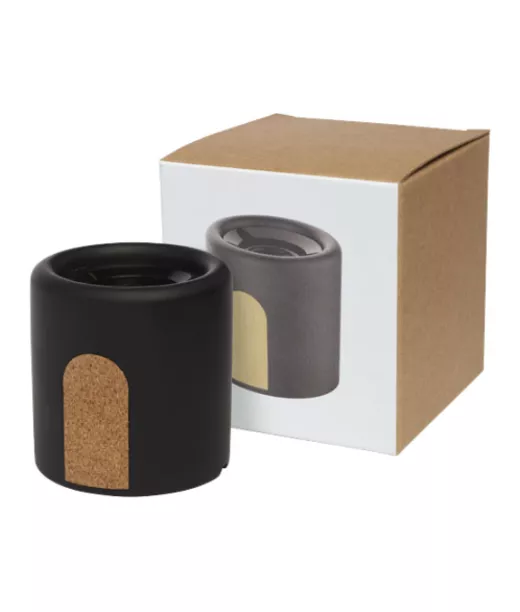 Roca Bluetooth® -kaiutin, Kalkkikivi-/korkkimateriaalia Musta