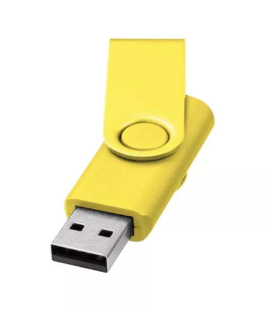 Rotate-metallic-usb-muistitikku, 2 Gt Keltainen