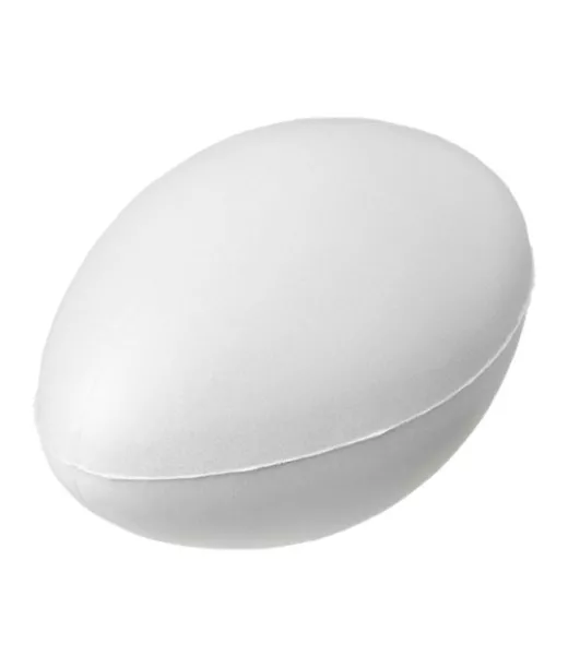 Ruby Rugbypallon Muotoinen Stressipallo Valkoinen