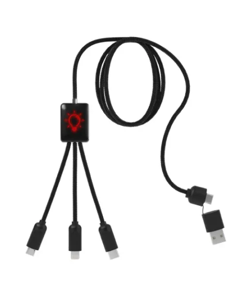 Scx.design C28 5-in-1-latauskaapeli Punainen / Musta