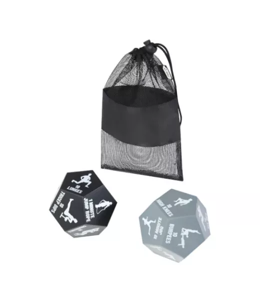 Simmons 2-osainen Kunto-noppapeli, Säilytyspussi Kierrätettyä Pet-muovia Musta