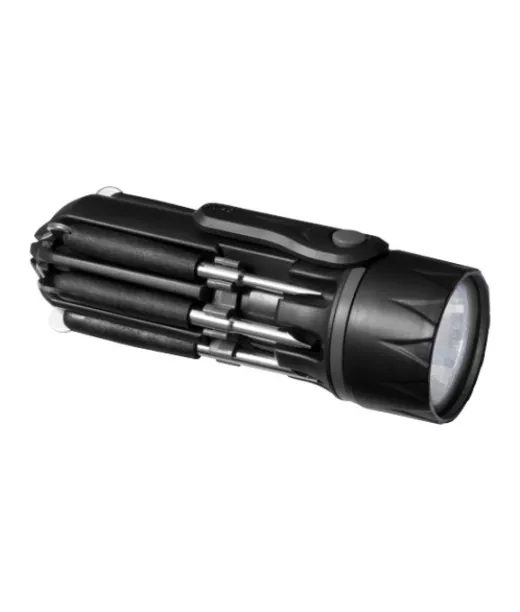 Spidey 8-in-1 -ruuvimeisseli Taskulampulla Musta