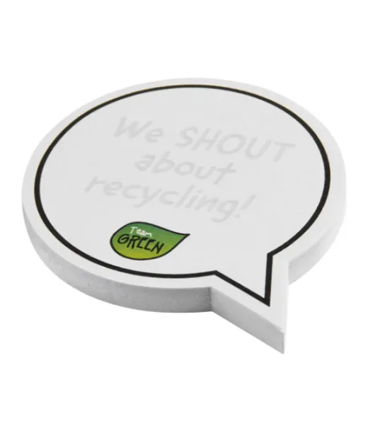 Sticky-mate® -puhekuplanmuotoiset Kierrätetystä Materiaalista Valmistetut Tarralaput