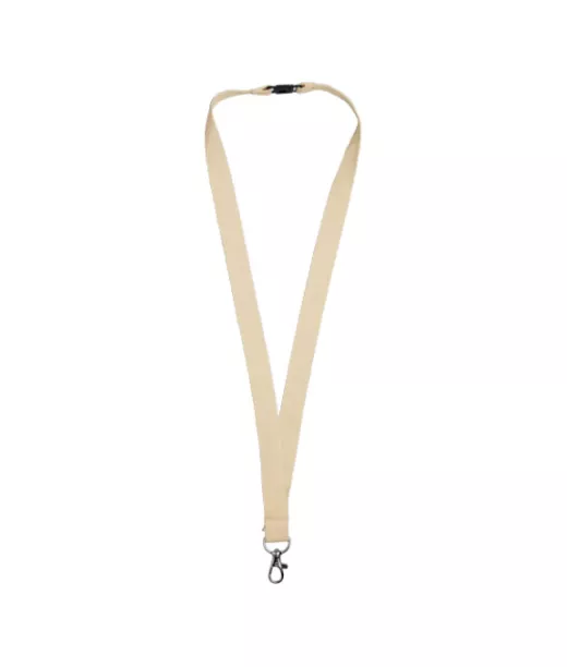 Turvaklipsillinen Puuvillasta Valmistettu Dylan-kaulanauha Natural
