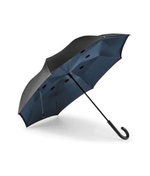 Angela. 190t Pongee Käänteinen Sateenvarjo Sininen