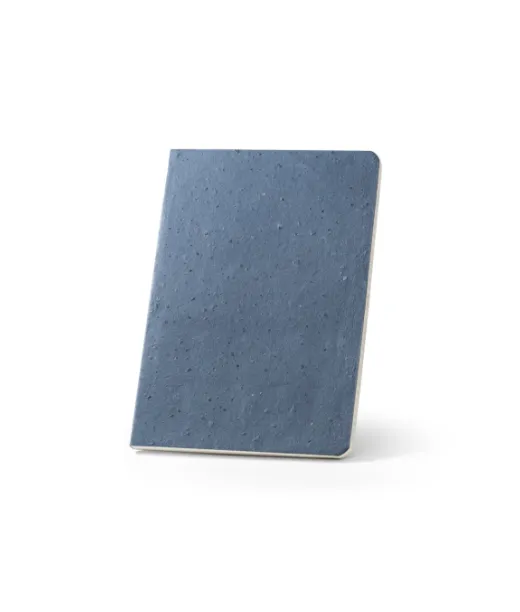 Coffeepad Semi-rigid. A5-muistilehtiö, Jonka Puolijäykkä Kansi On Valmistettu Kahvinkuorijätteestä (66%) Sininen