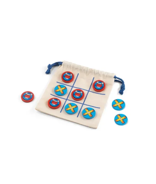 Crosses. Klassinen Leikkipuusta Tehty 10-osainen Ristinolla-peli Natural (vaalea)