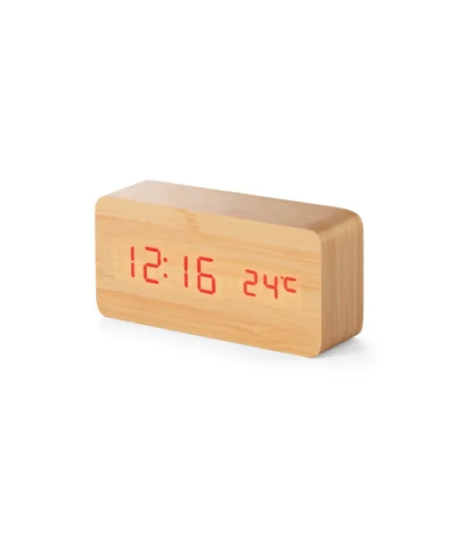 Darwin. Pöytäkello Mdf Natural (vaalea)