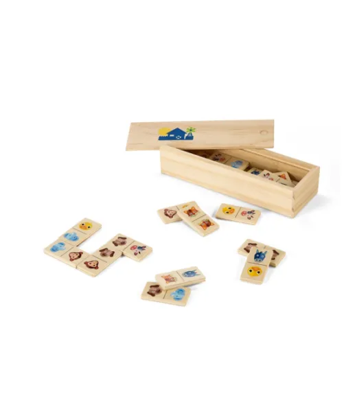 Domin. Puinen Dominopeli Natural (vaalea)