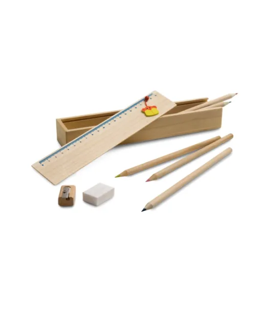 Doodle. Piirustussarja Toimitetaan Puulaatikossa Natural (vaalea)