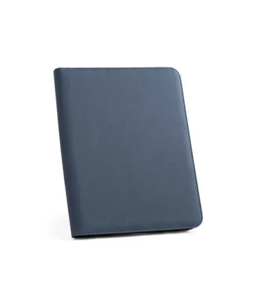 Emerge Folder. A4-kansio 100% Rpet 300d:stä, Jossa On Vetoketju Sininen