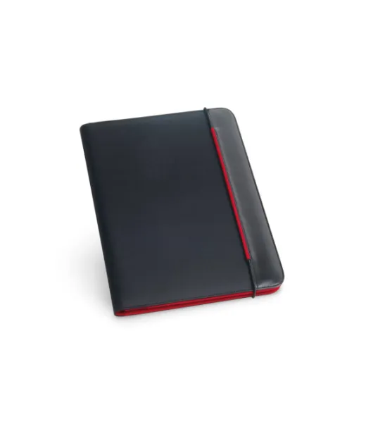 Fitzgerald. A4-kansio Pu:sta Ja 800d:stä, Jossa On Vuorattu Arkkipatja Punainen